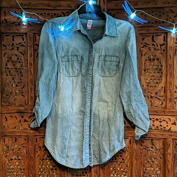 No Boundaries Tops - Lightweight Denim Shirt